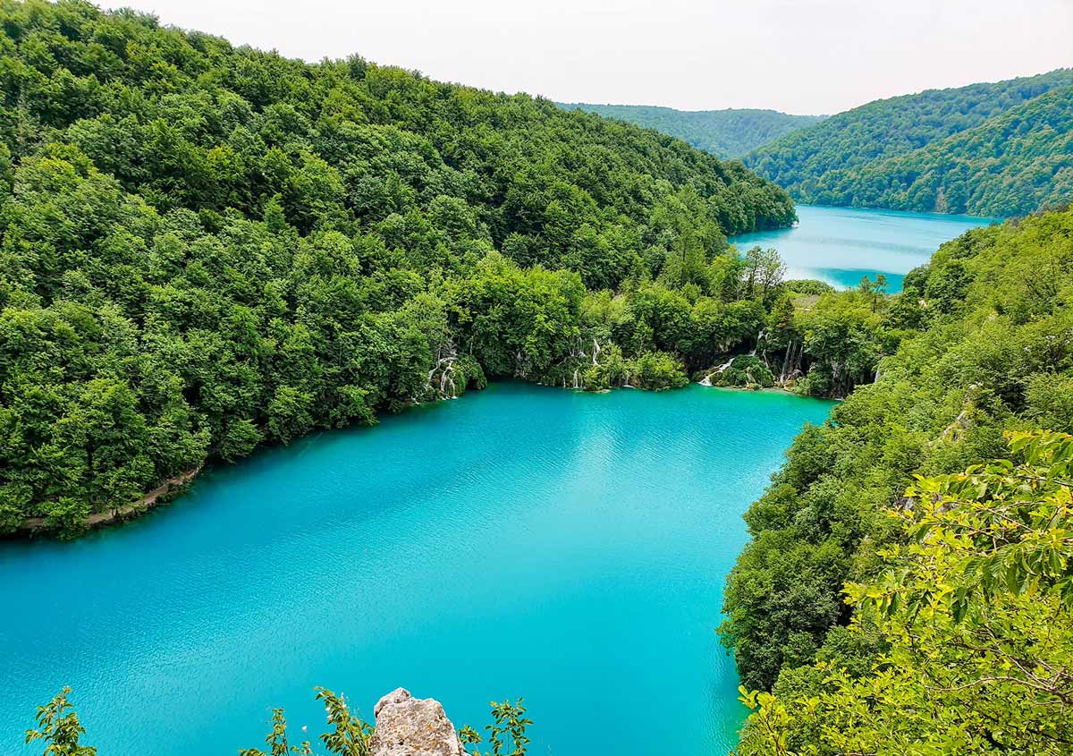 Plitvice Lakes viewed from one of the viewpoints