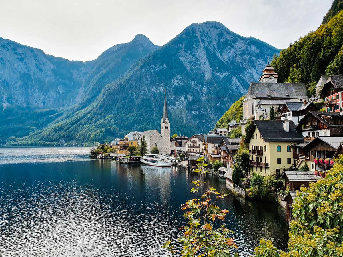 Hallstatt postcard view