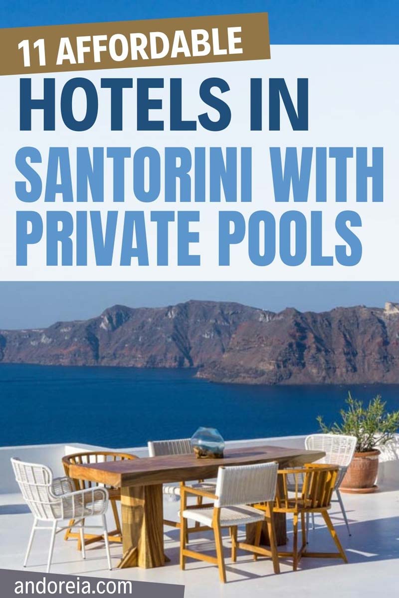 affordable hotels in Santorini with private pools