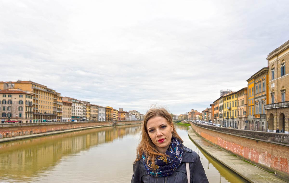 Arno river in Pisa