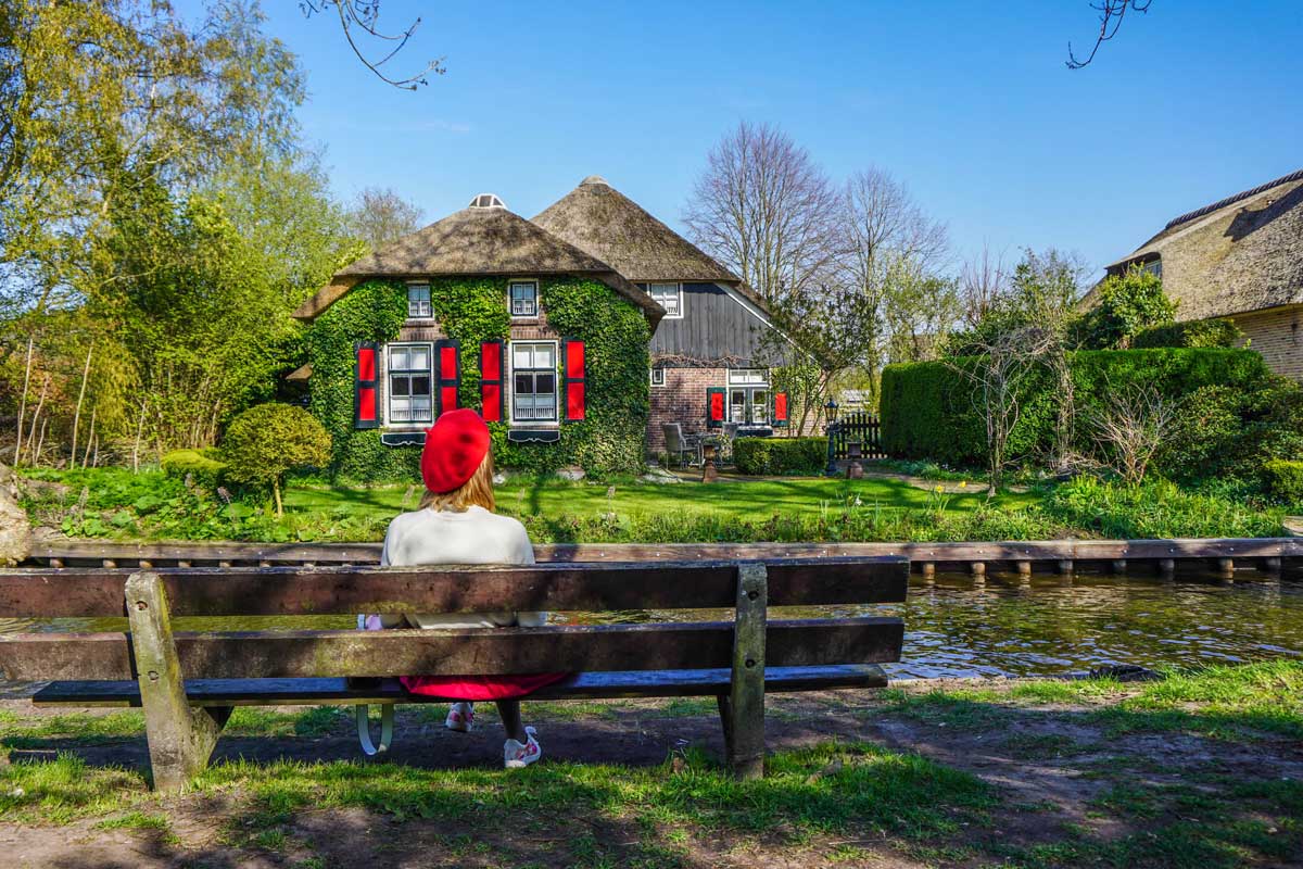 Giethoorn village in Netherlands