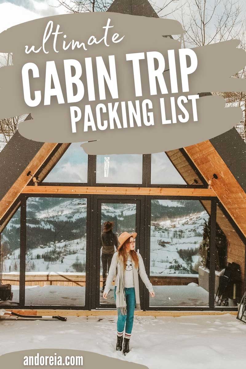 cabin trip packing list