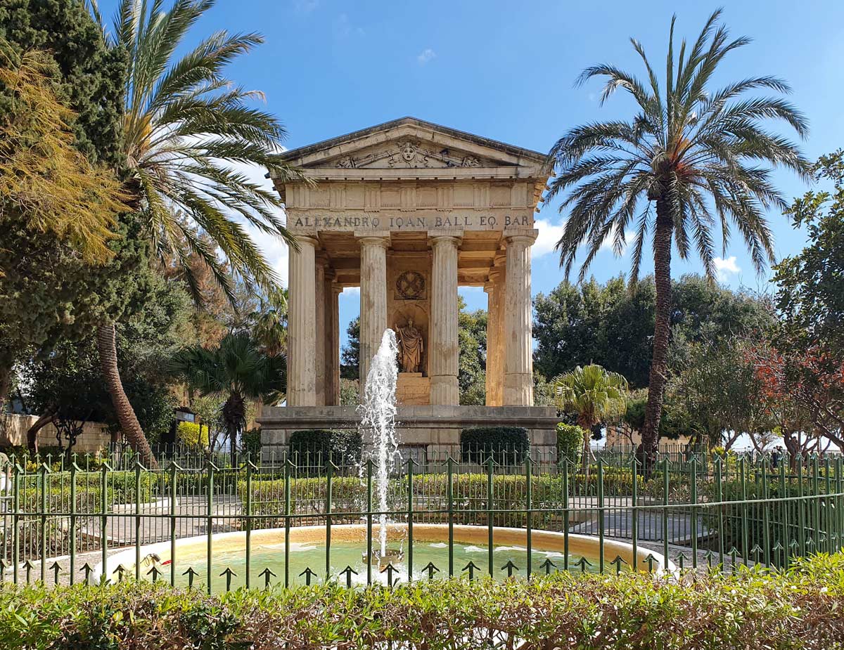 Lower Barrakka Gardens in Valetta, Malta