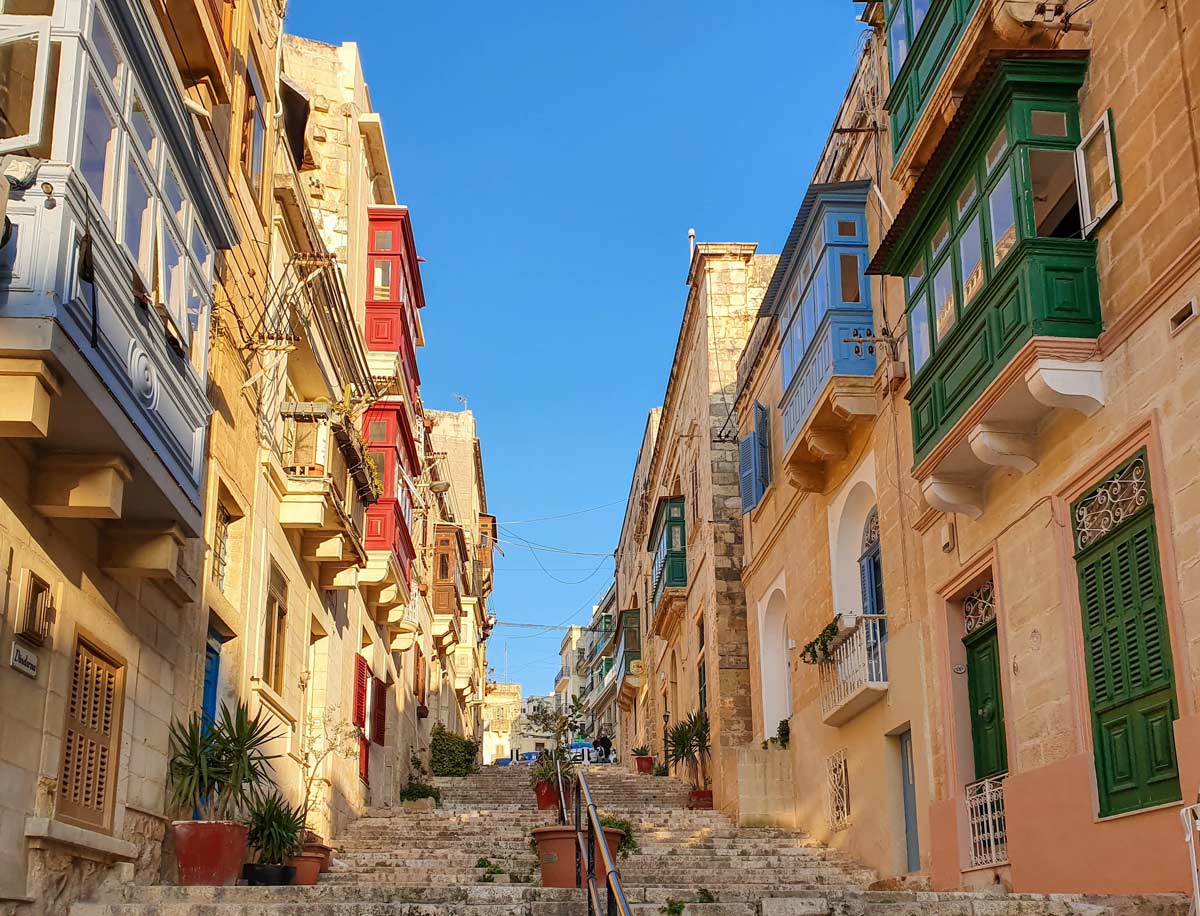 Maltese balconies in Birgu