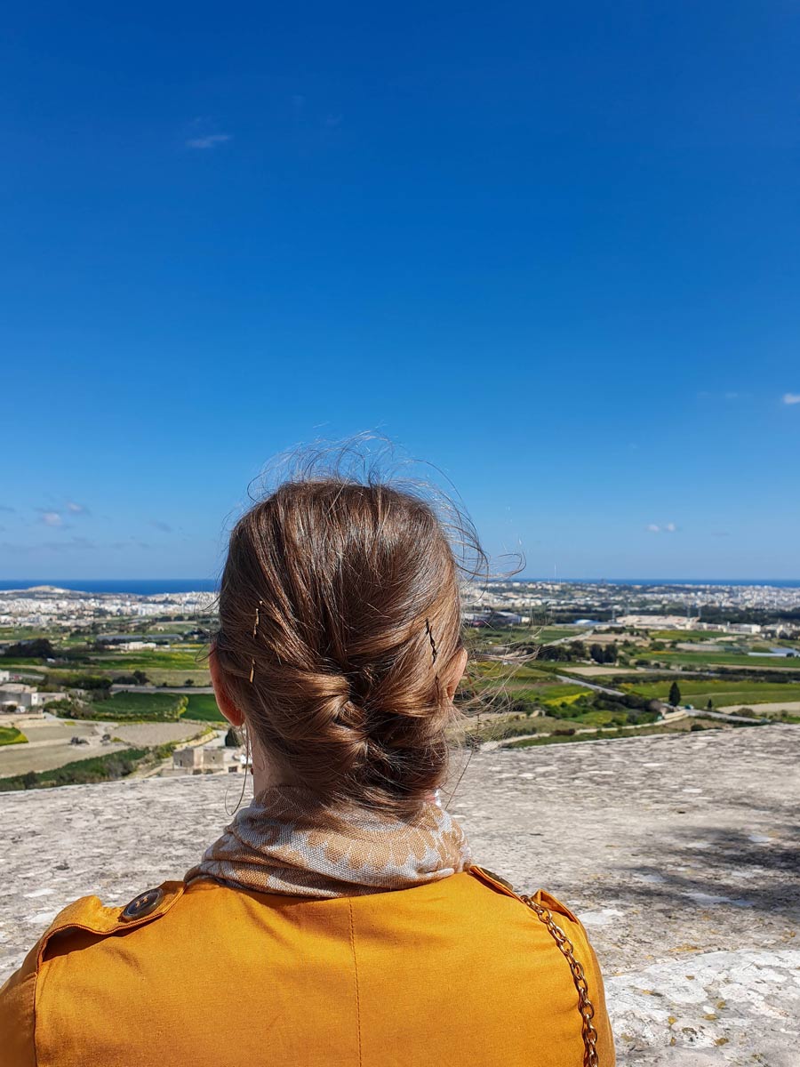 Panoramic Malta viewpoint in Mdina