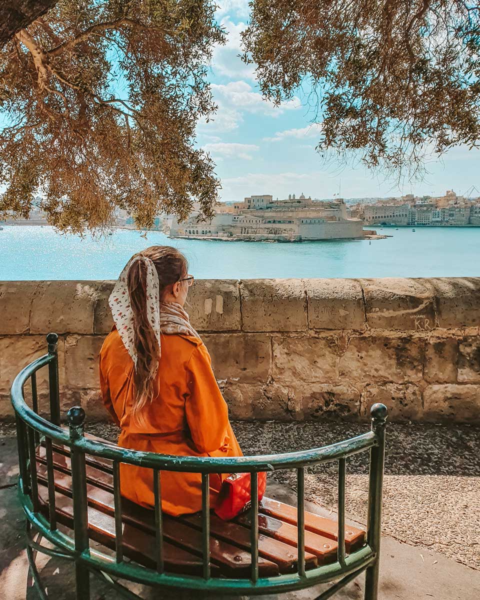 Instagrammable spots in Valletta, Malta: Lower Barrakka Gardens