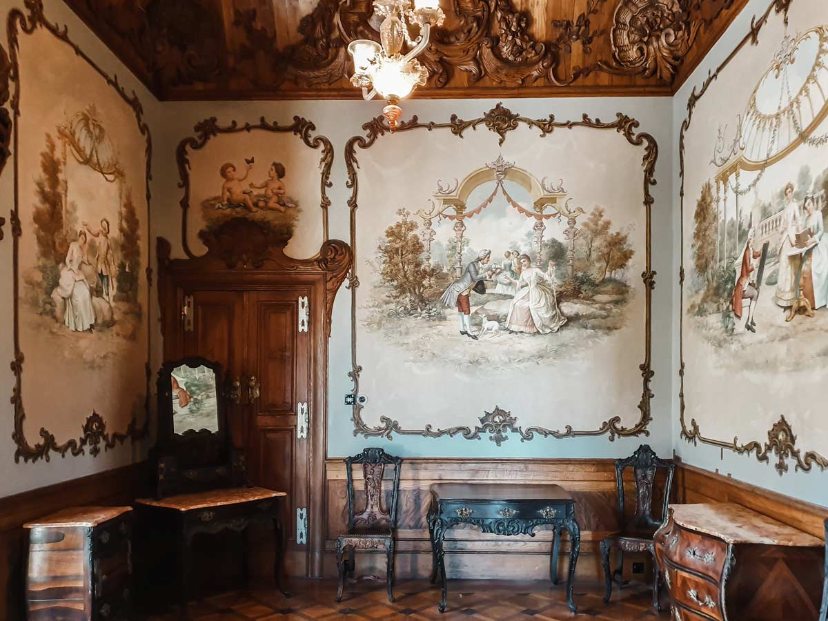 Music room inside Quinta da Regaleira