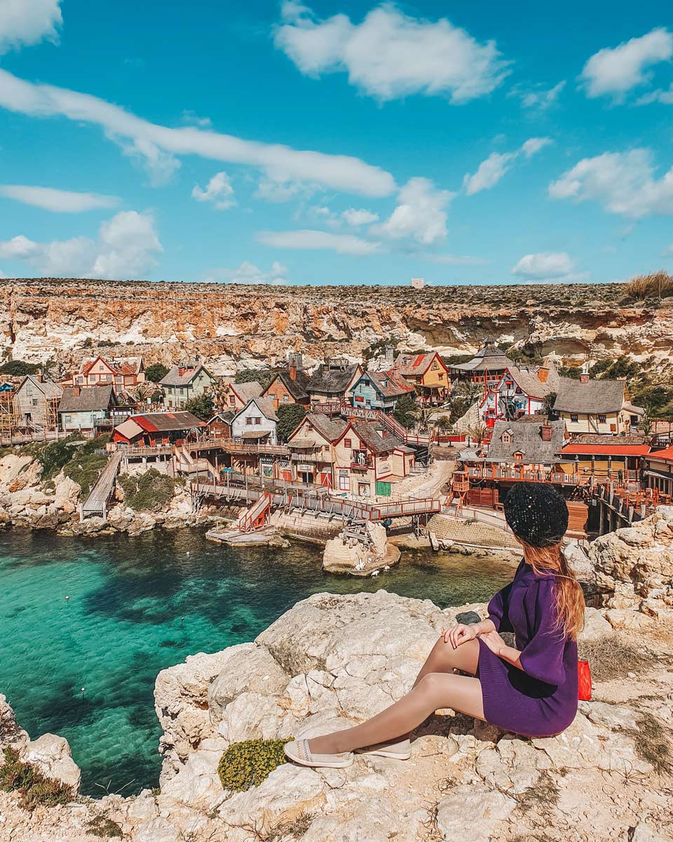Popeye's village viewpoint, Malta