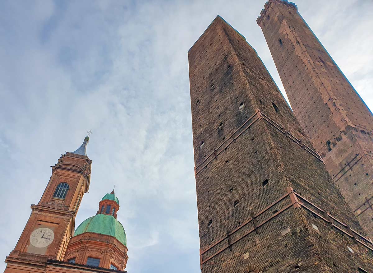 The two leaning towers of Bologna