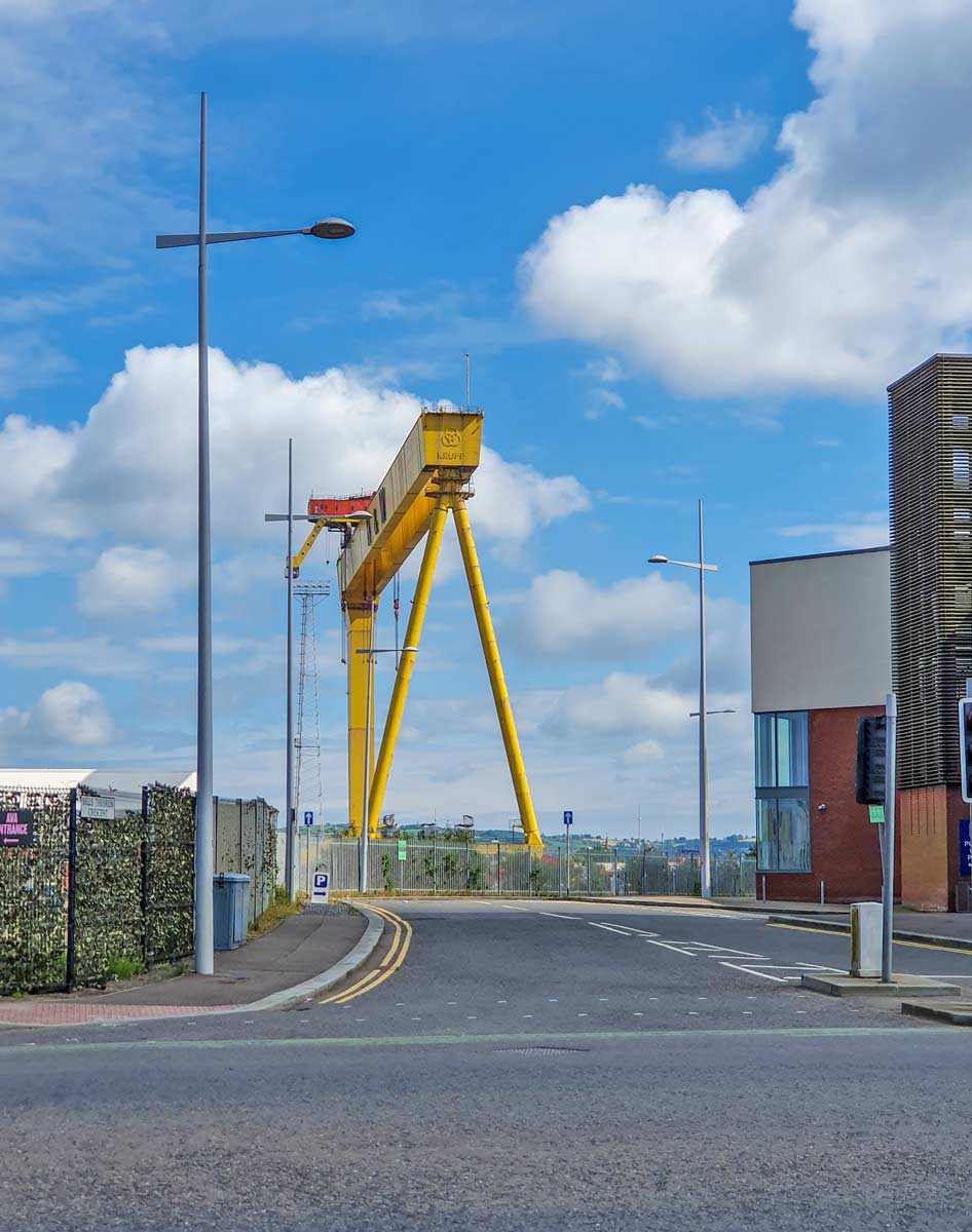 One of the cranes that helped built the Titanic