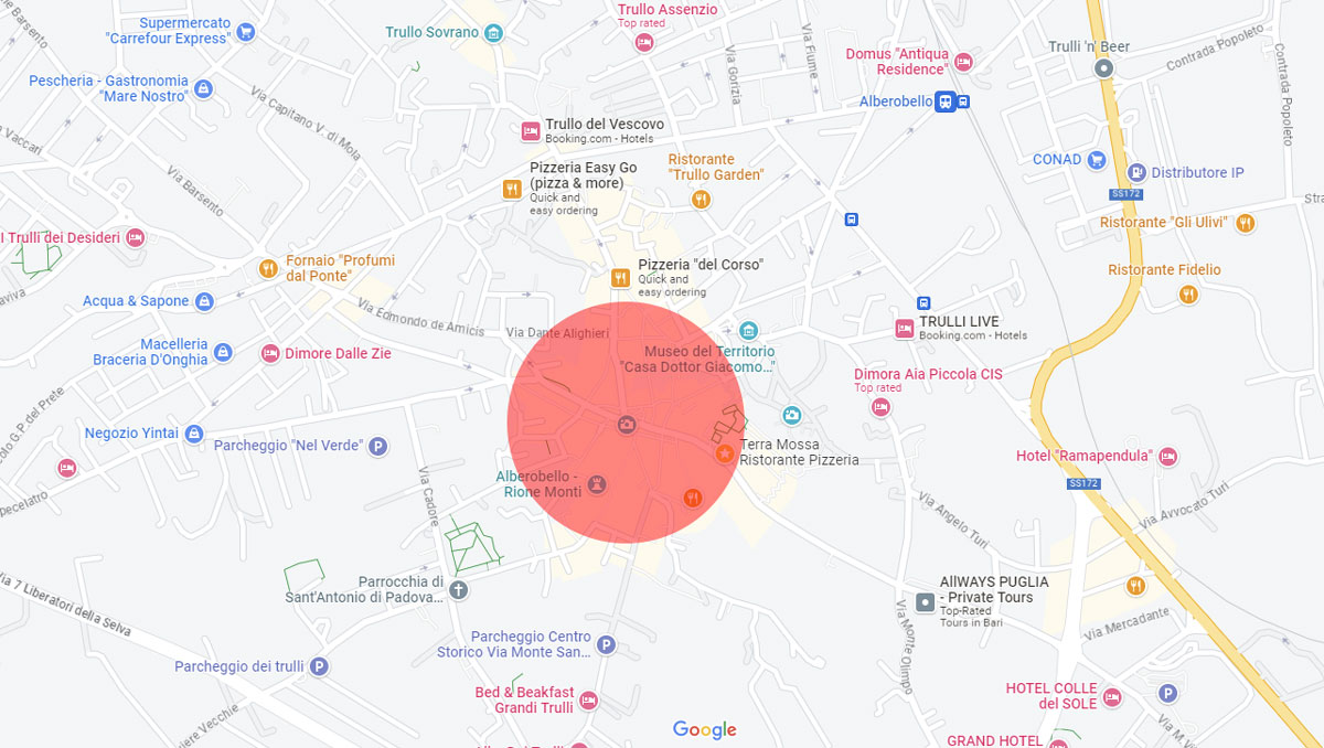 Alberobello ZTL area (with approximation)