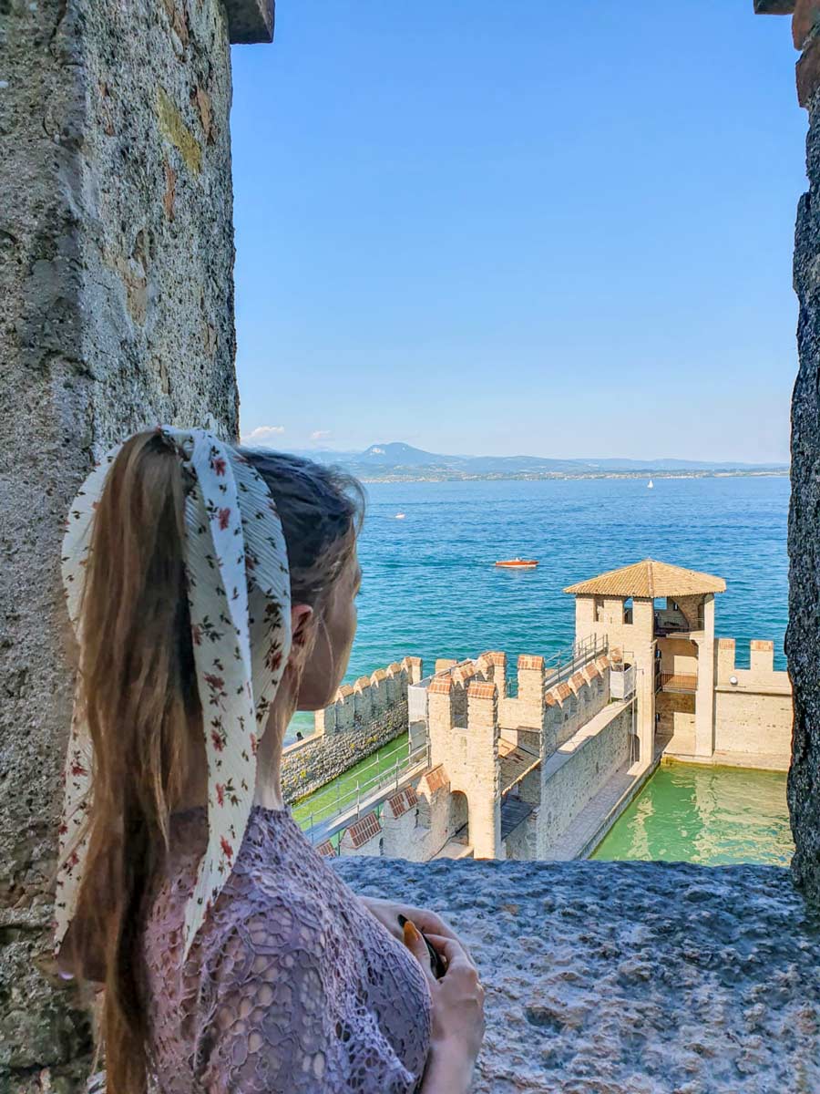 Scaligero castle in Sirmione Lake Garda