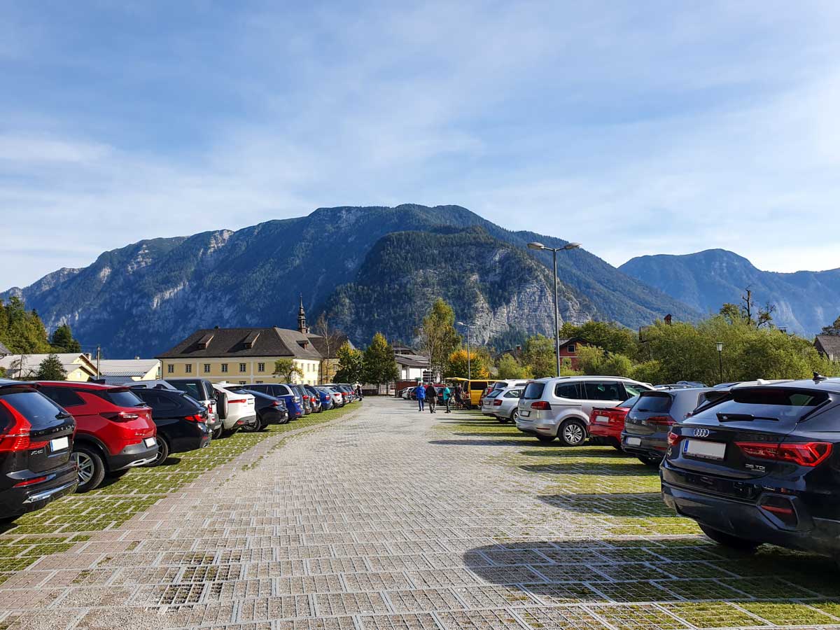 Parking lot in Hallstatt