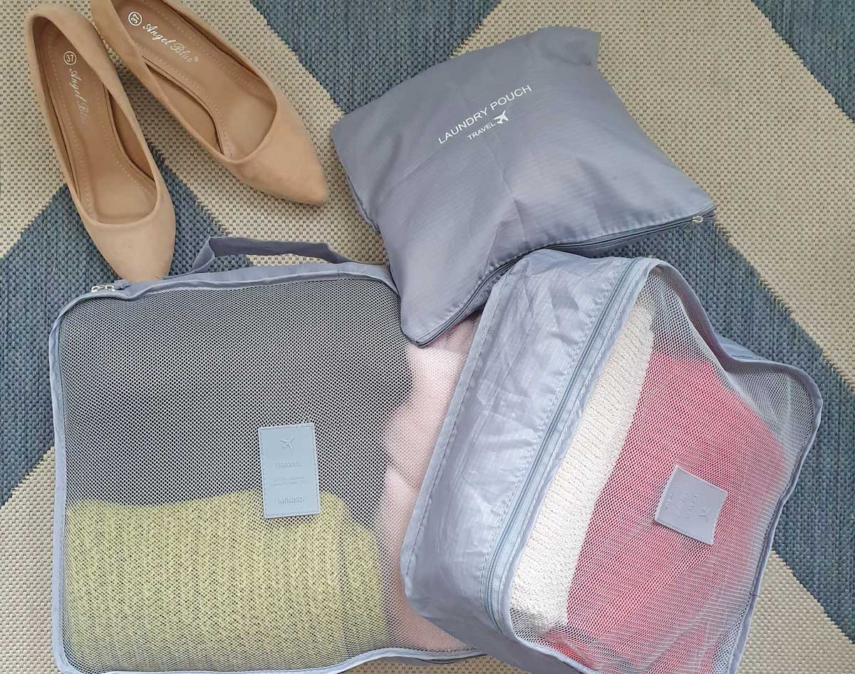 Travel essentials for women: packing cubes