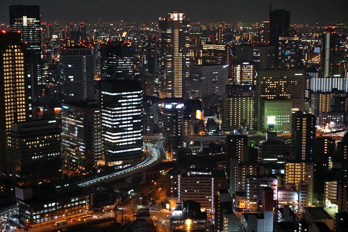 Osaka night panorama