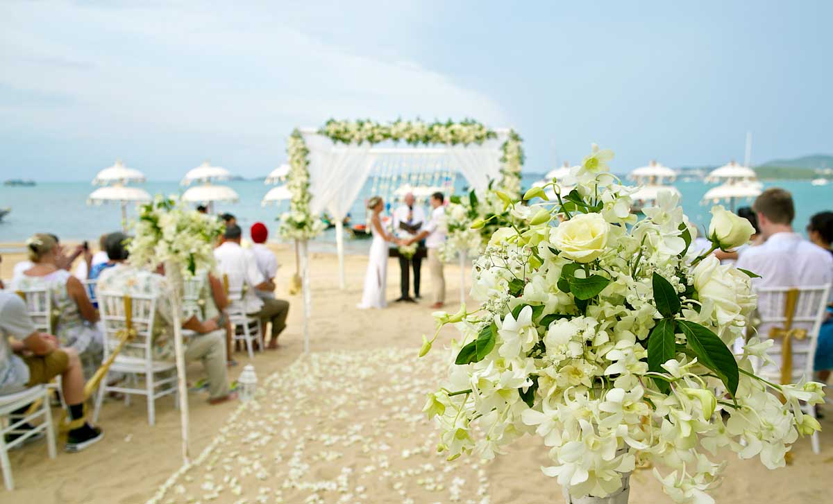 destination wedding on the beach