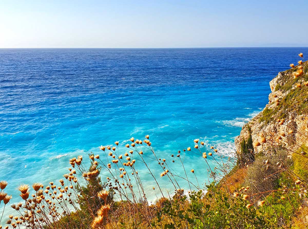 Milos beach from above