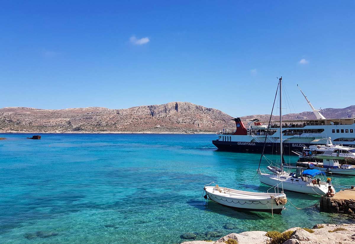 ferry near Gramvousa island, Crete