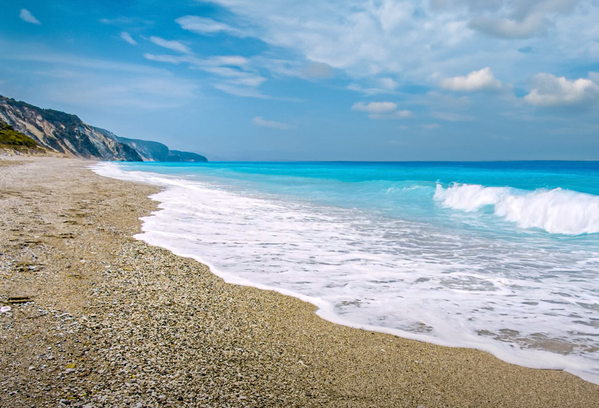 beach on lefkada greece