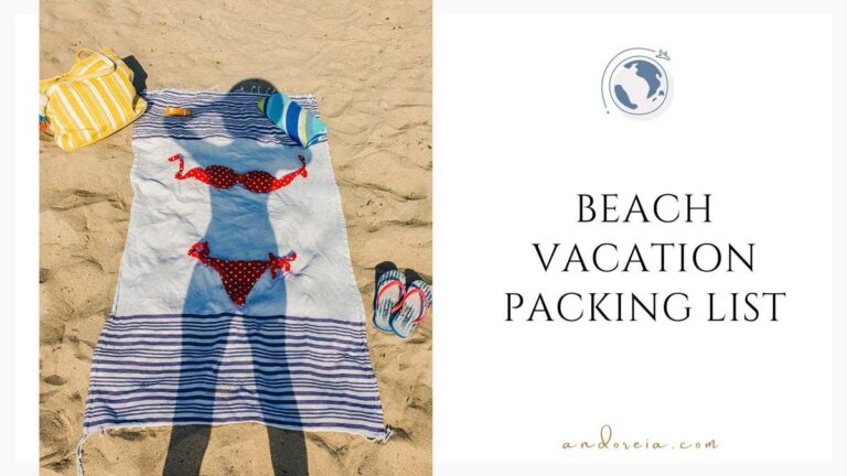 beach vacation packing list for women
